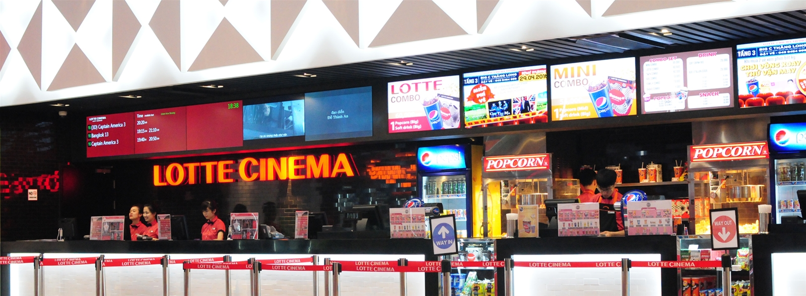Thi công rạp chiếu phim Lotte Cinema Long Biên 